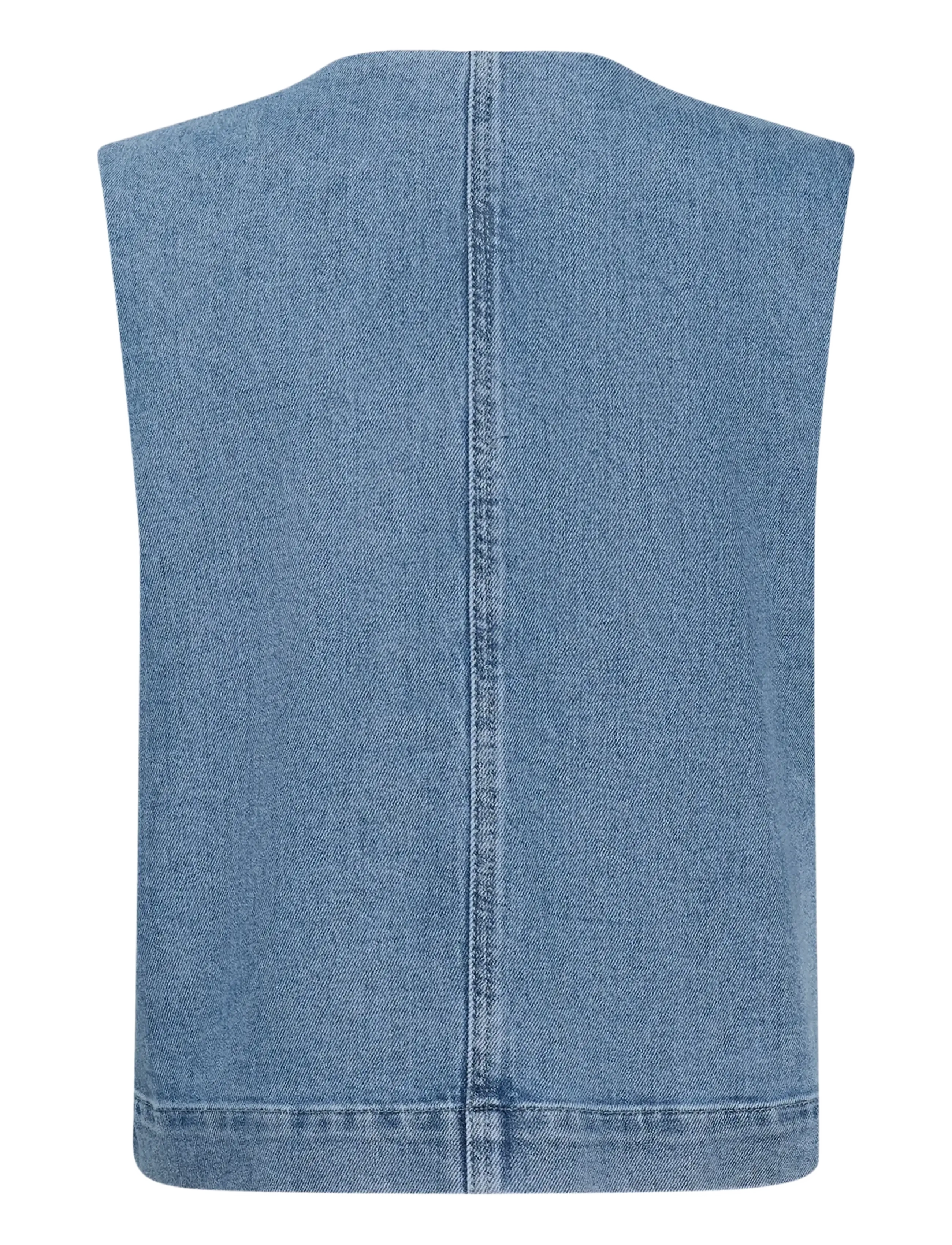 Soaked - SLRinatina Waistcoat - denimveste - medium blue denim - 2