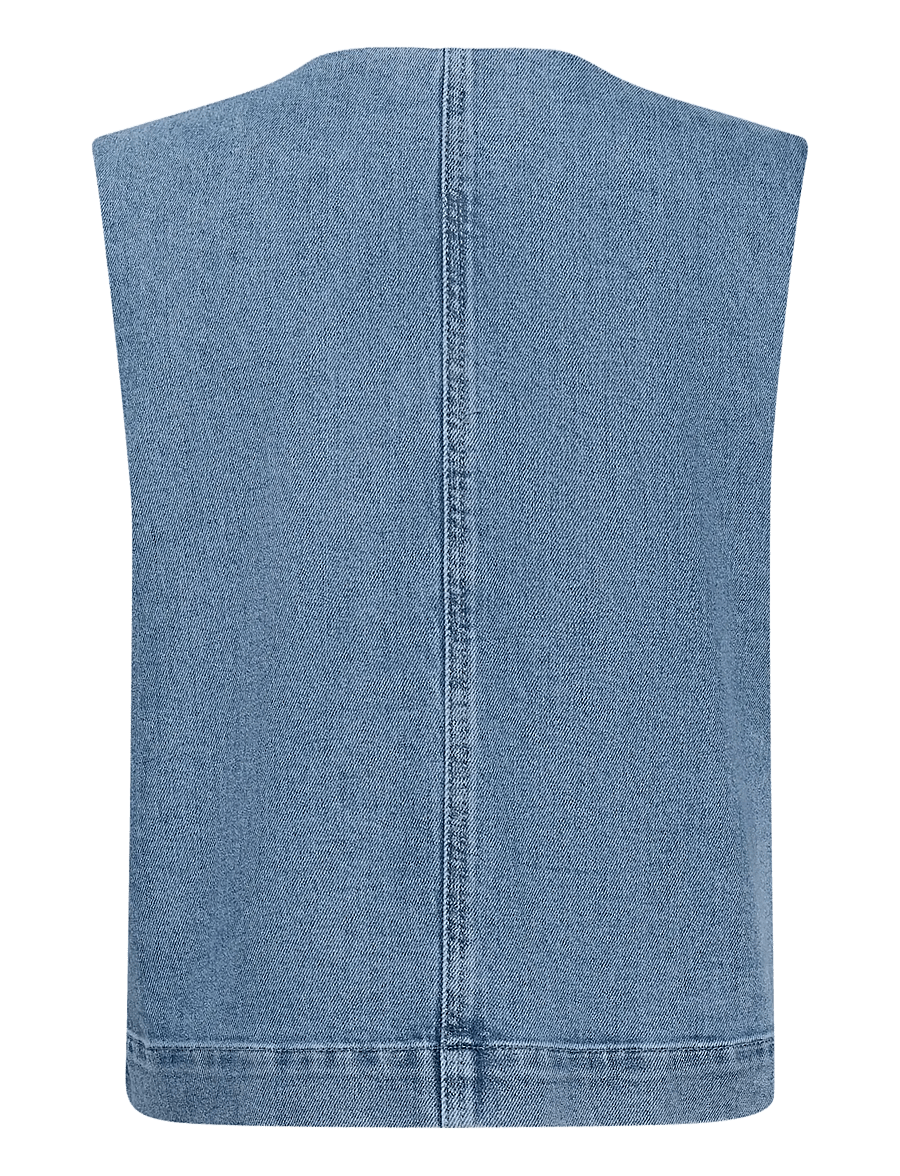 Soaked - SLRinatina Waistcoat - denim vests - medium blue denim - 2