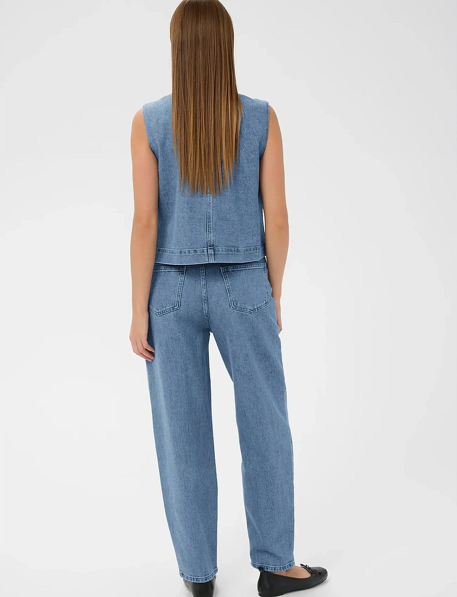 Soaked - SLRinatina Waistcoat - denim vests - medium blue denim - 4