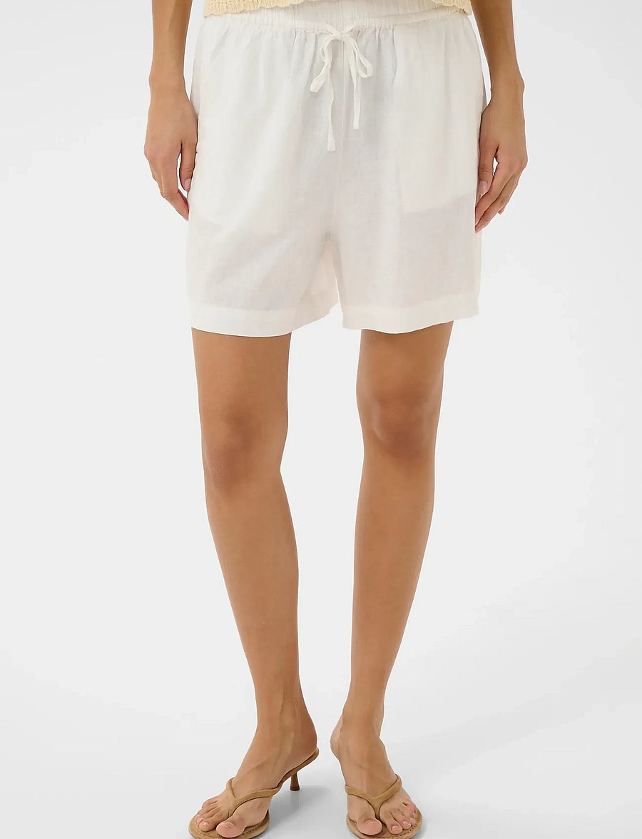 Soaked - SLAria Shorts - leinen-shorts - broken white - 0