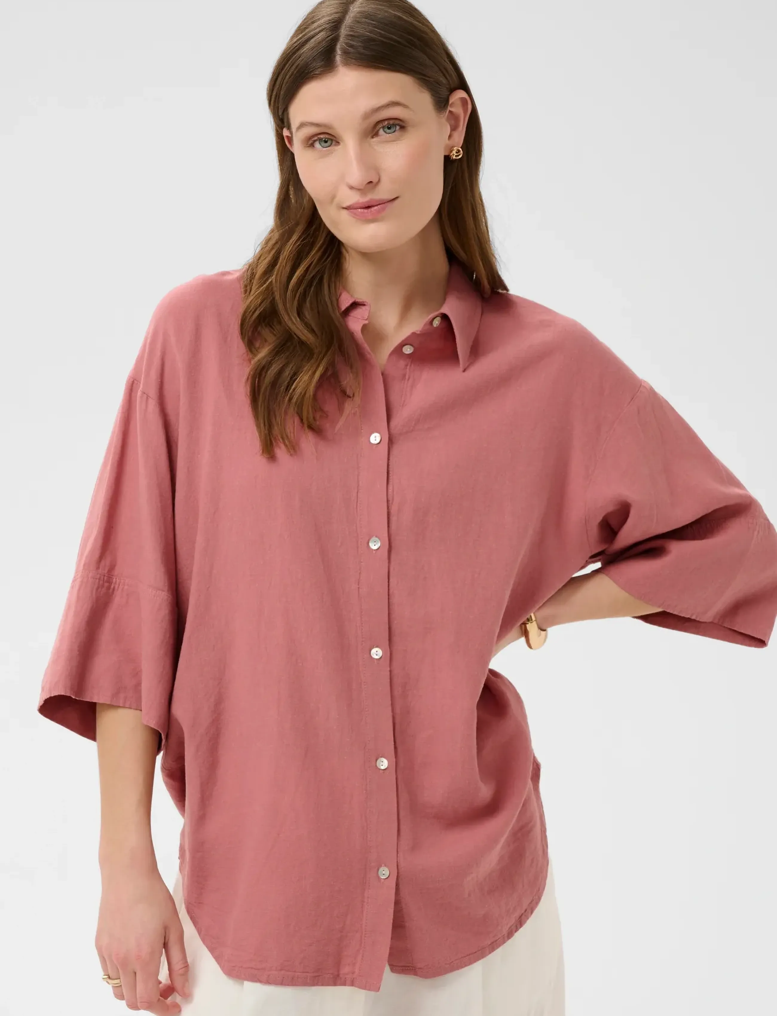Soaked SLAria Shirt SS - Soaked in Luxury - ASH ROSE / pink/rose