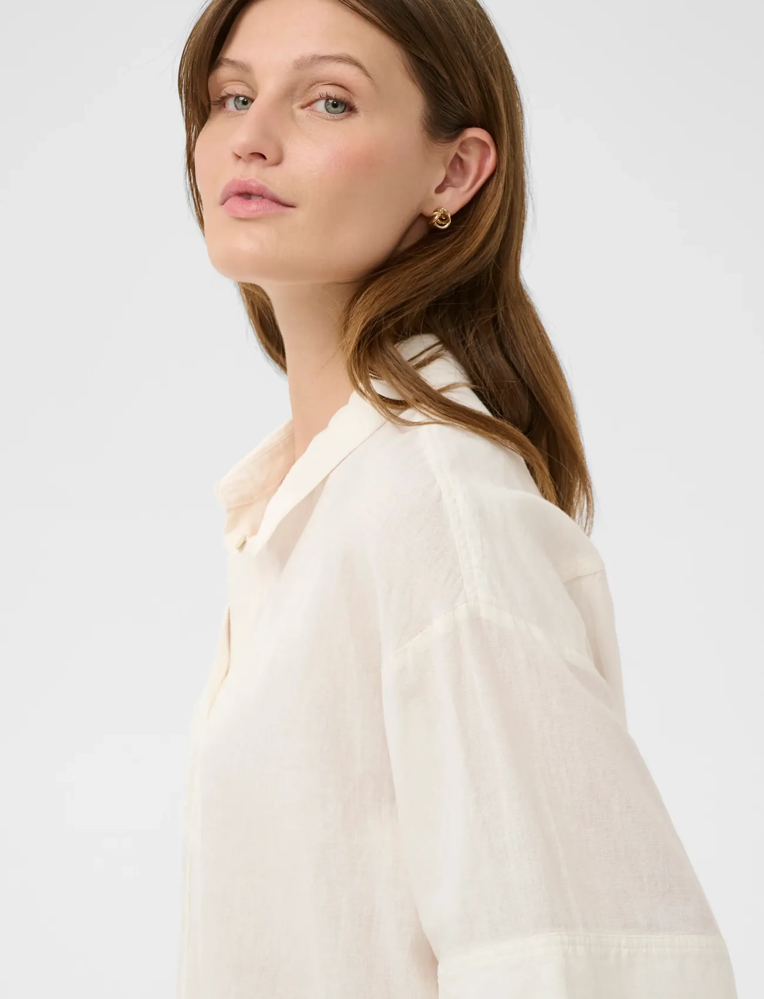Soaked - SLAria Shirt SS - kortærmede skjorter - broken white - 5