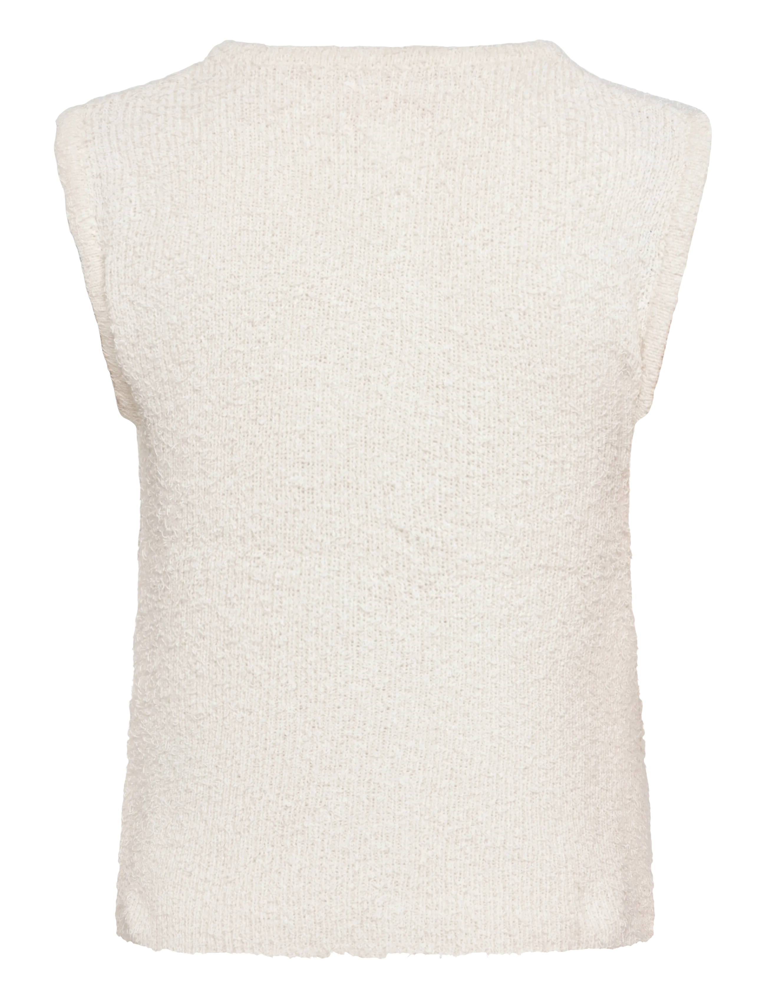 Soaked - SLDamali Waistcoat - stickade västar - broken white - 2