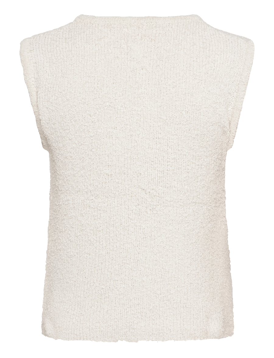 Soaked - SLDamali Waistcoat - strickwesten - broken white - 2