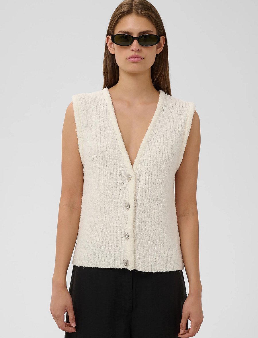 Soaked - SLDamali Waistcoat - strickwesten - broken white - 0
