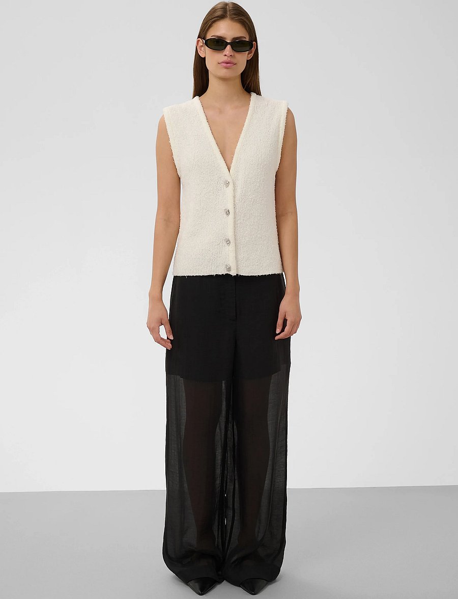 Soaked - SLDamali Waistcoat - strickwesten - broken white - 3