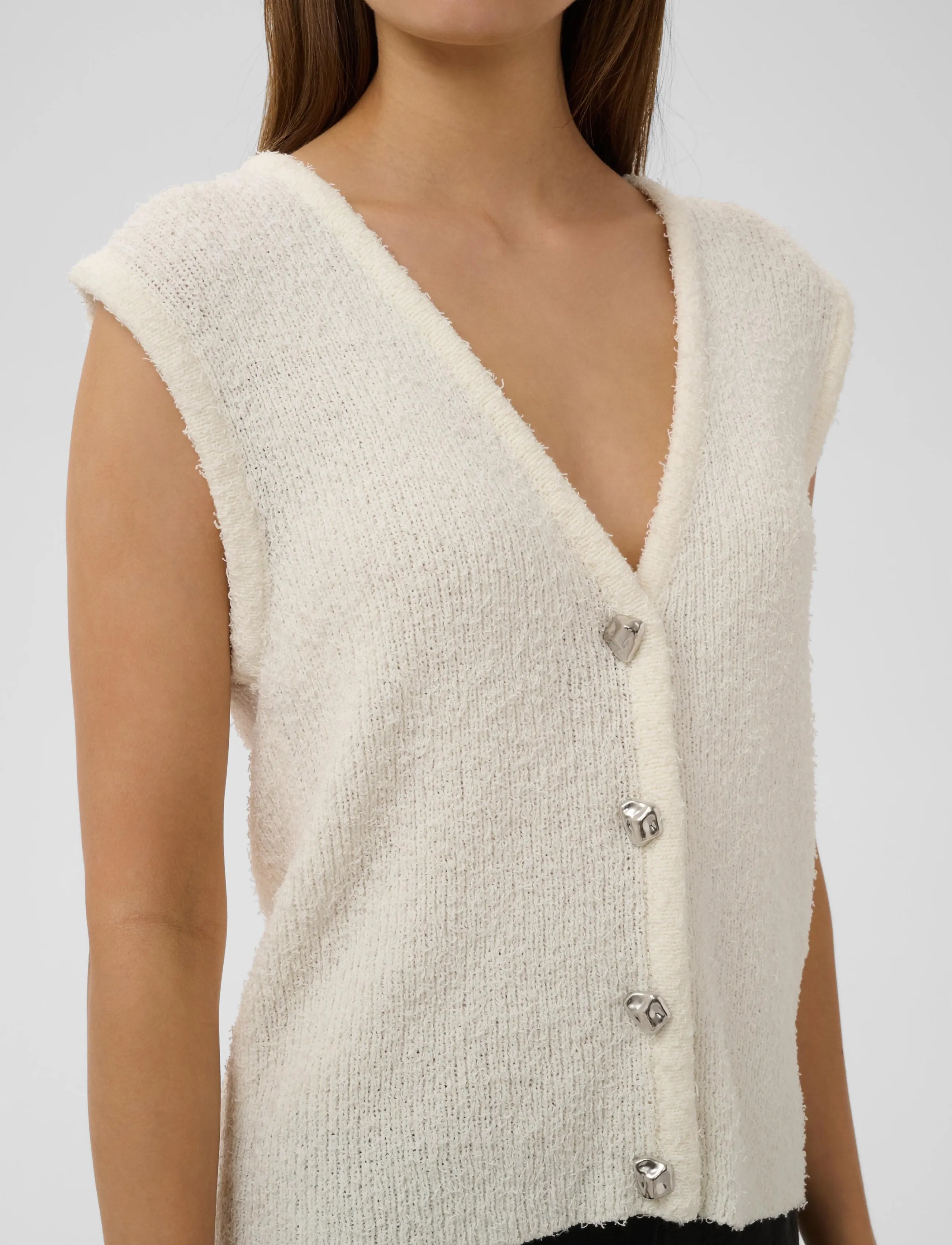 Soaked Sldamali Waistcoat stickade västar dam – bild 5