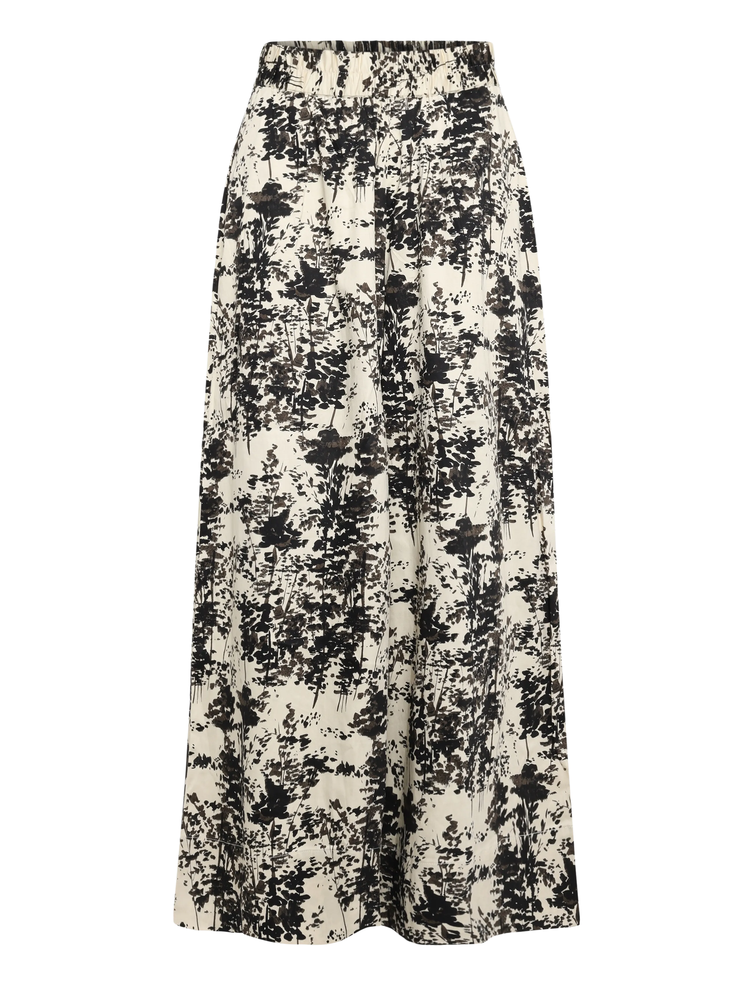 Soaked - SLNaelle Printed Pants - wide leg trousers - oatmeal forest - 1
