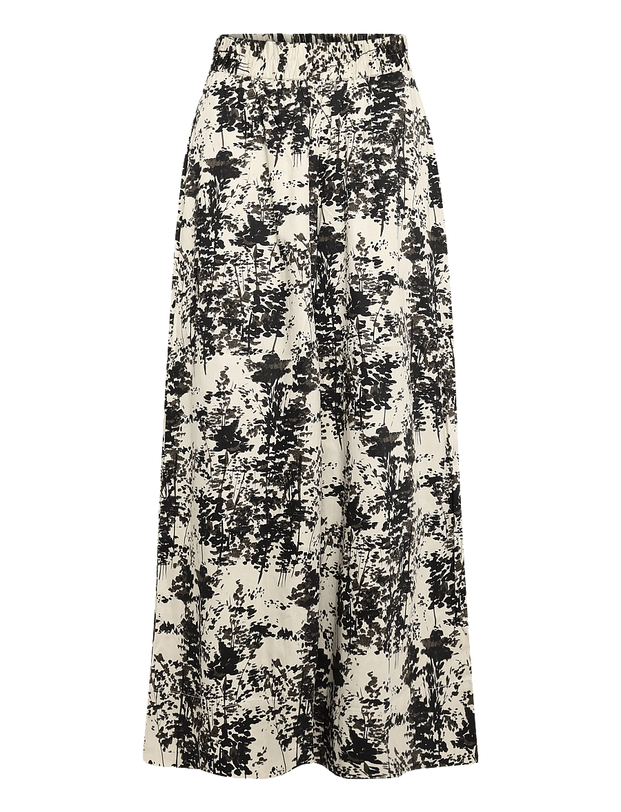 Soaked - SLNaelle Printed Pants - vida byxor - oatmeal forest - 1