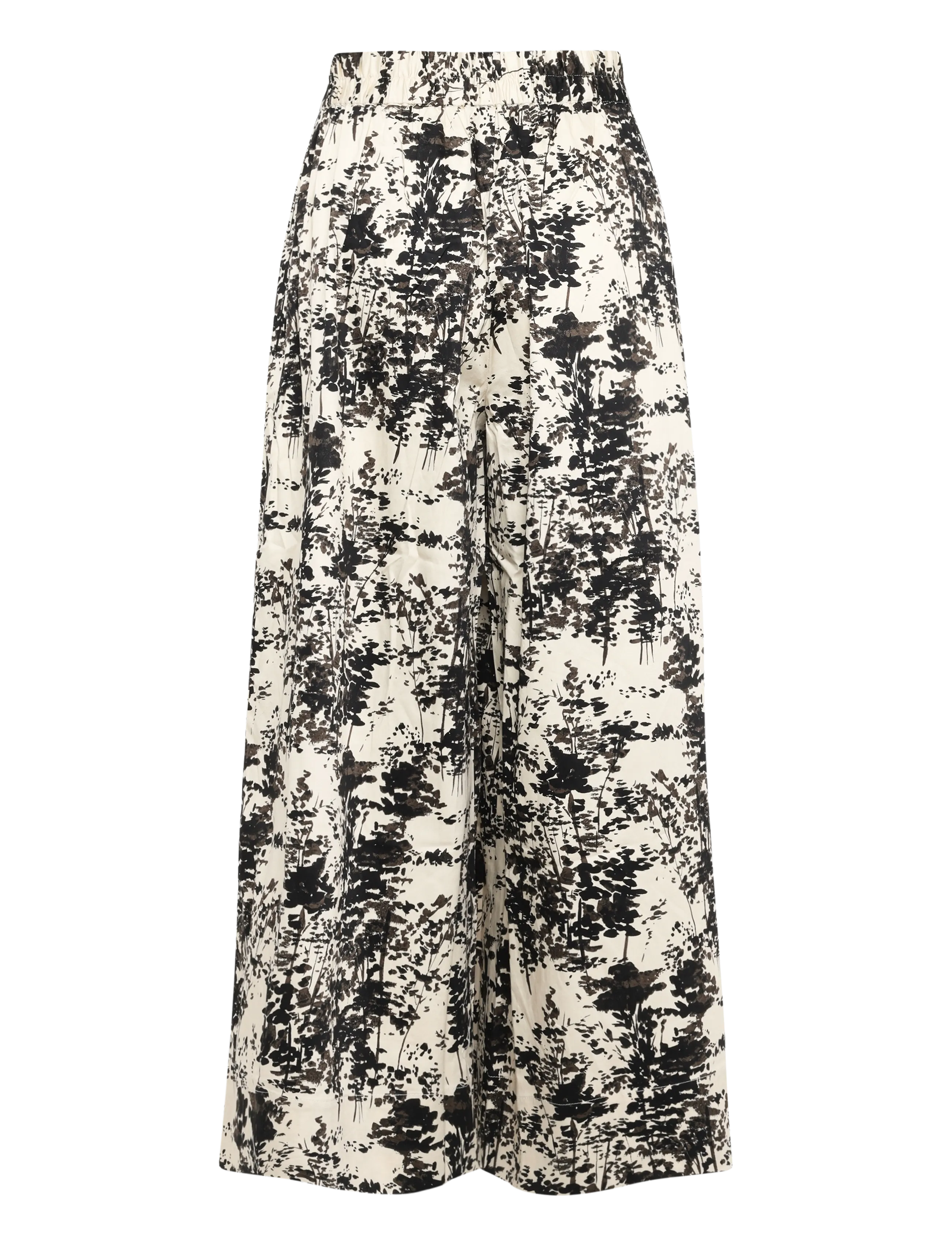 Soaked - SLNaelle Printed Pants - wide leg trousers - oatmeal forest - 2