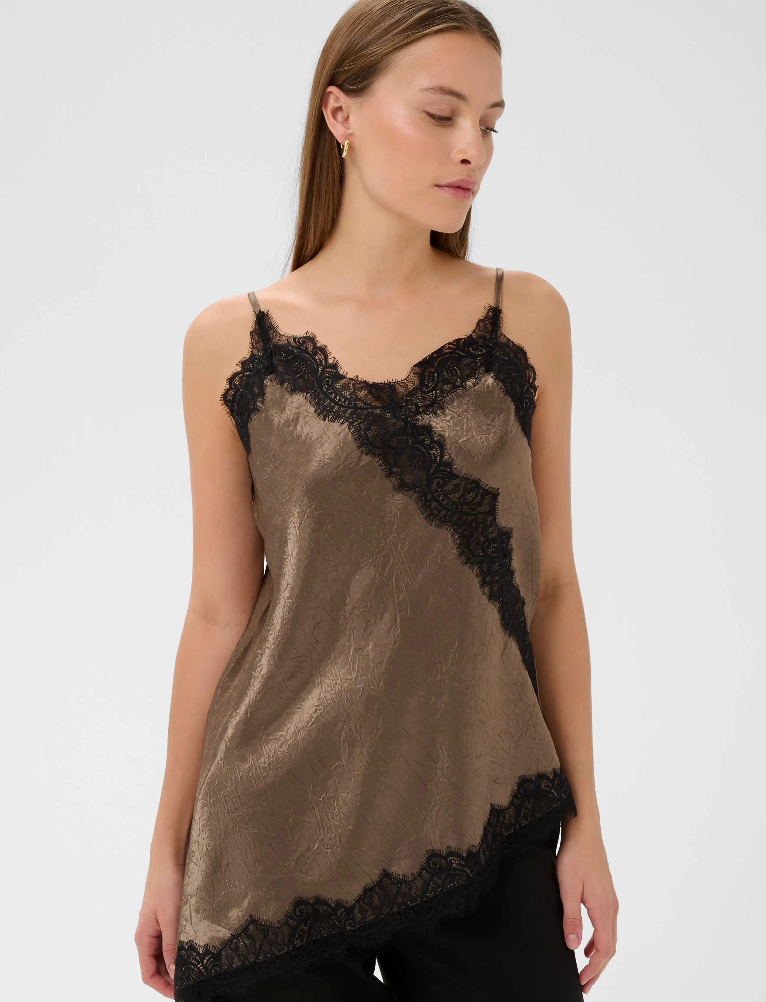 Soaked SLIrianne Lace Top - Soaked in Luxury - MOREL / khaki/green