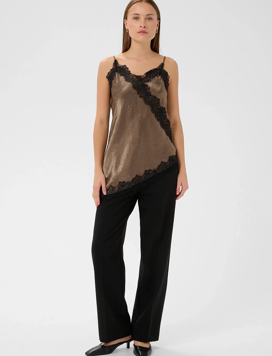 Soaked - SLIrianne Lace Top - Ærmeløse bluser - morel - 4
