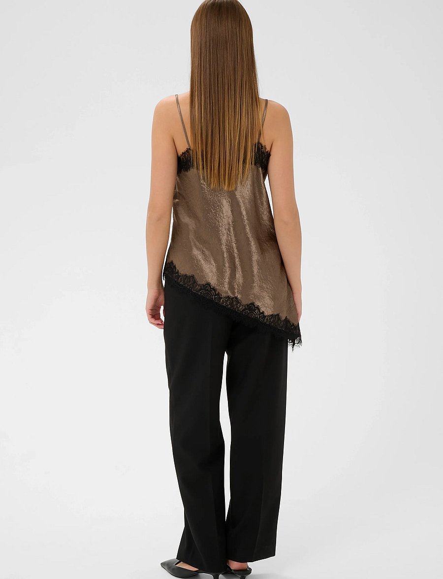 Soaked - SLIrianne Lace Top - Ærmeløse bluser - morel - 5