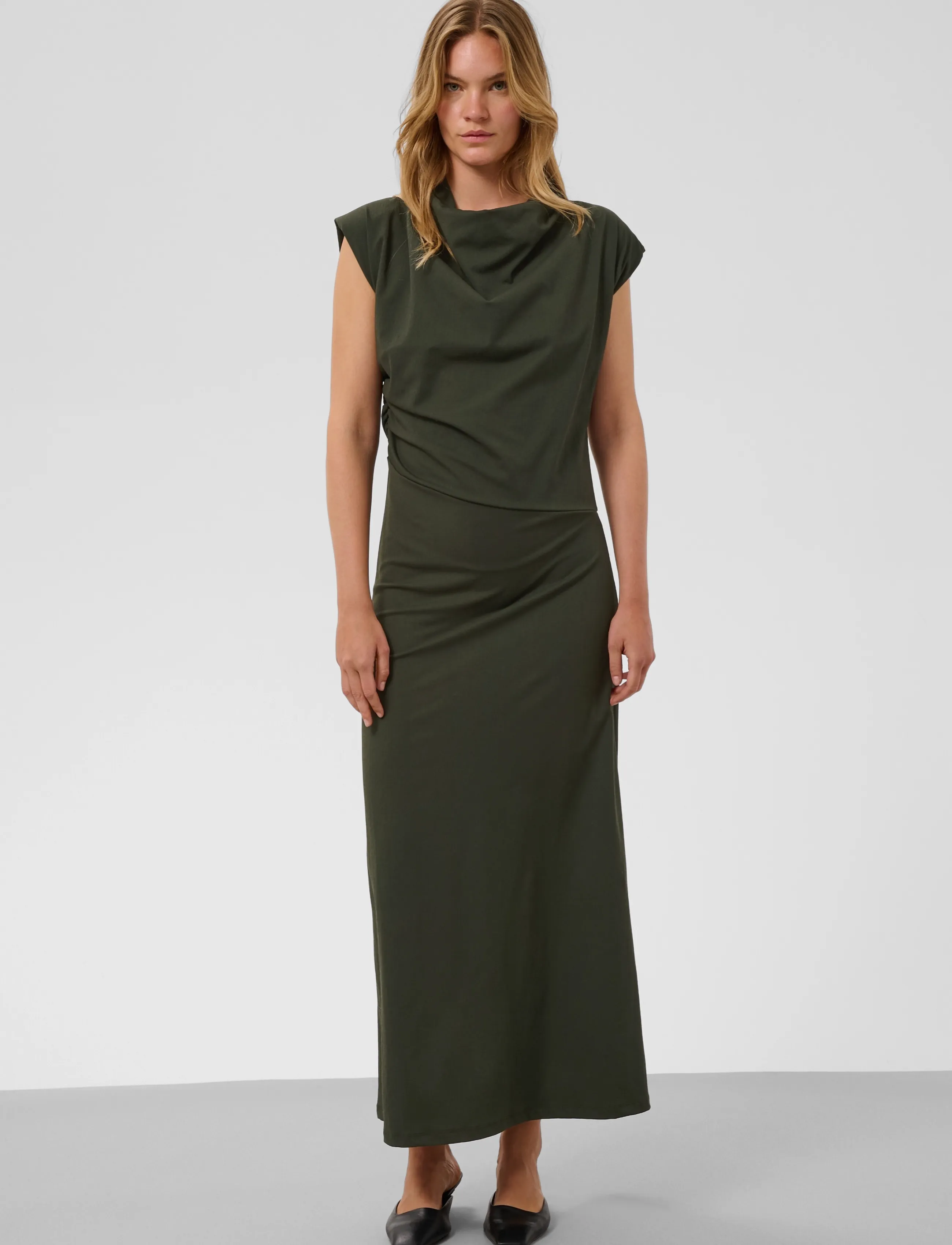 Soaked SLEirlys Long Dress - Kleidung - ROSIN / khaki/green