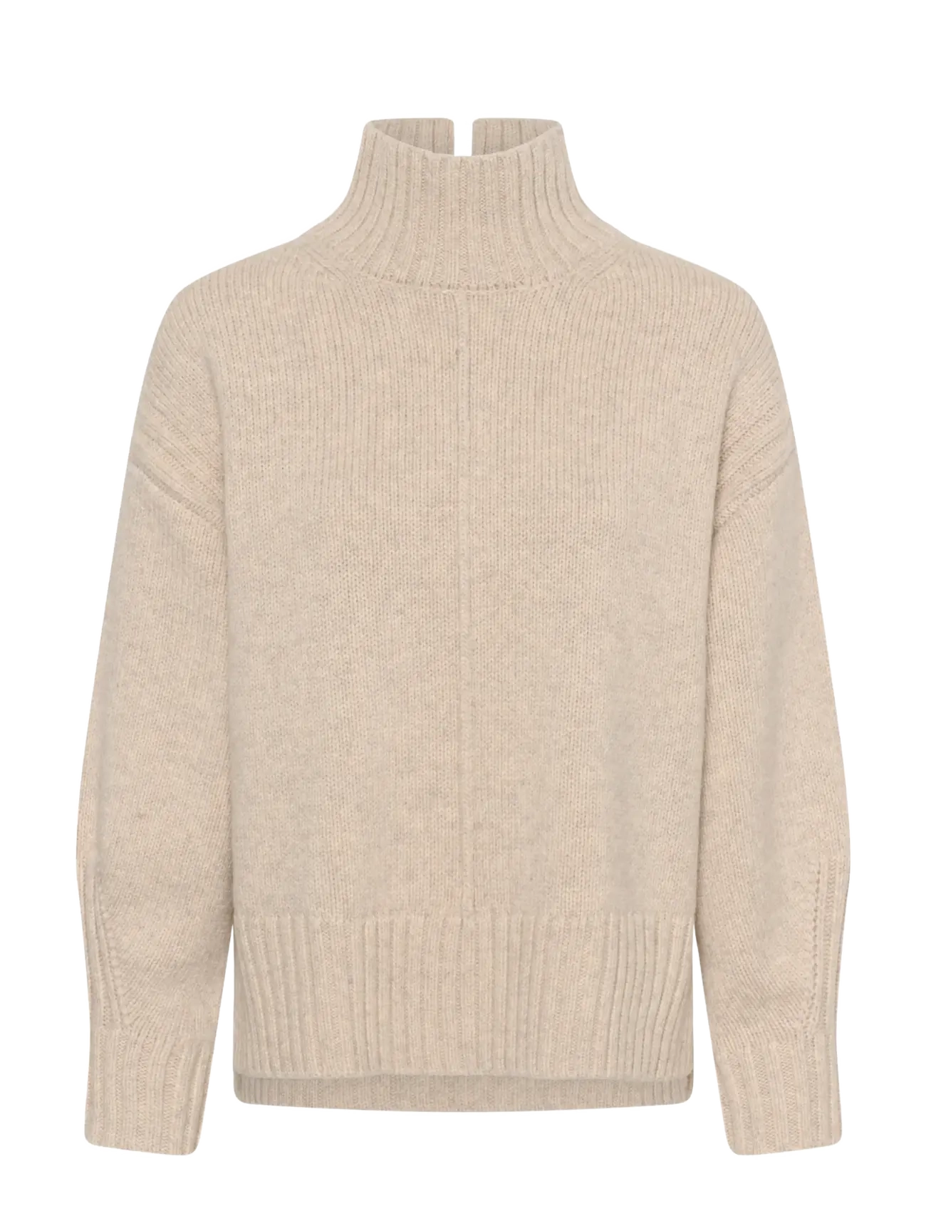 Soaked - SLMoline High-Neck Pullover - stickade tröjor - pistachio shell melange - 1