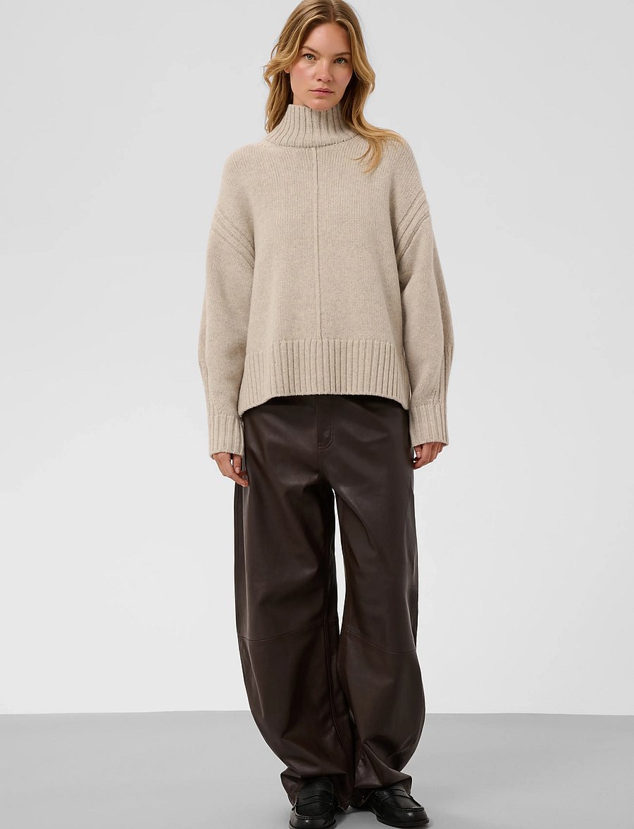 Soaked - SLMoline High-Neck Pullover - stickade tröjor - pistachio shell melange - 3
