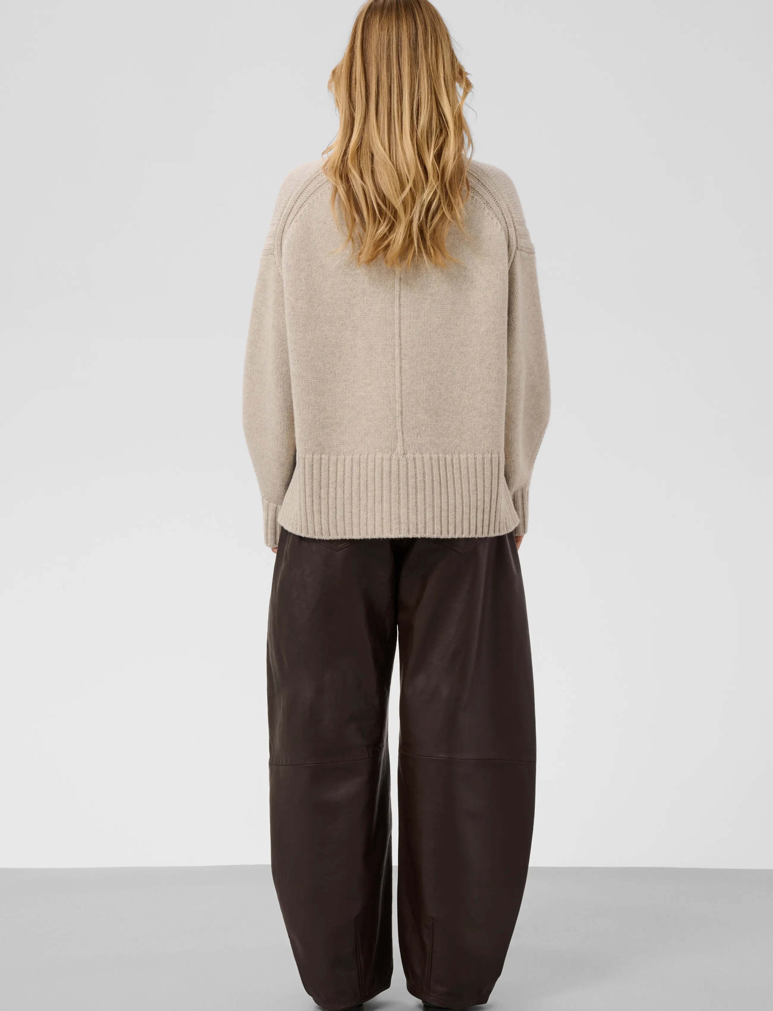Soaked - SLMoline High-Neck Pullover - stickade tröjor - pistachio shell melange - 4