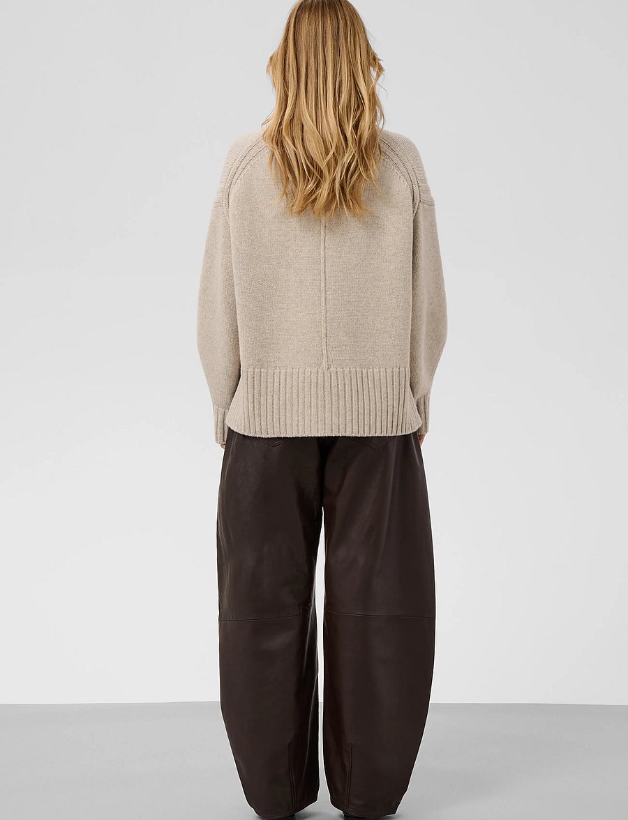 Soaked - SLMoline High-Neck Pullover - stickade tröjor - pistachio shell melange - 4
