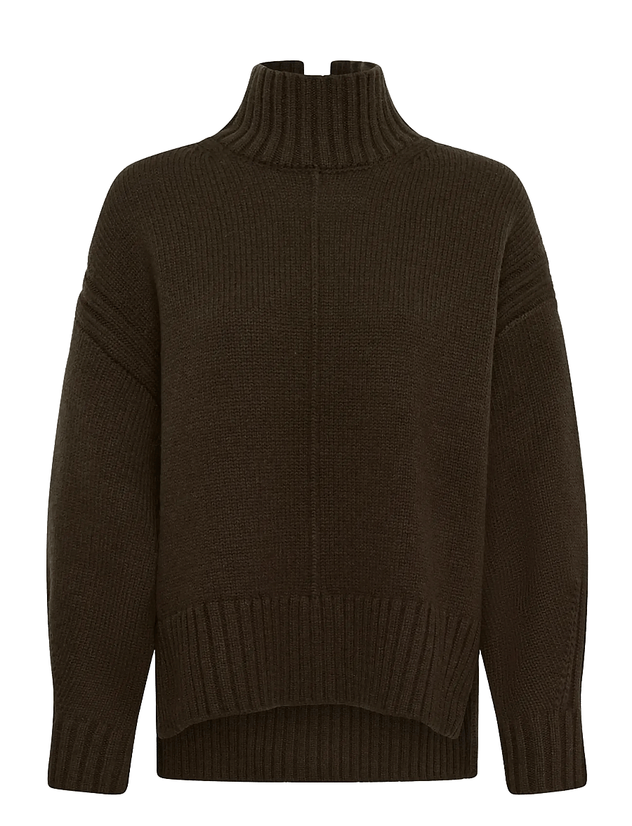 Soaked - SLMoline High-Neck Pullover - jumpers - chocolate brown - 1