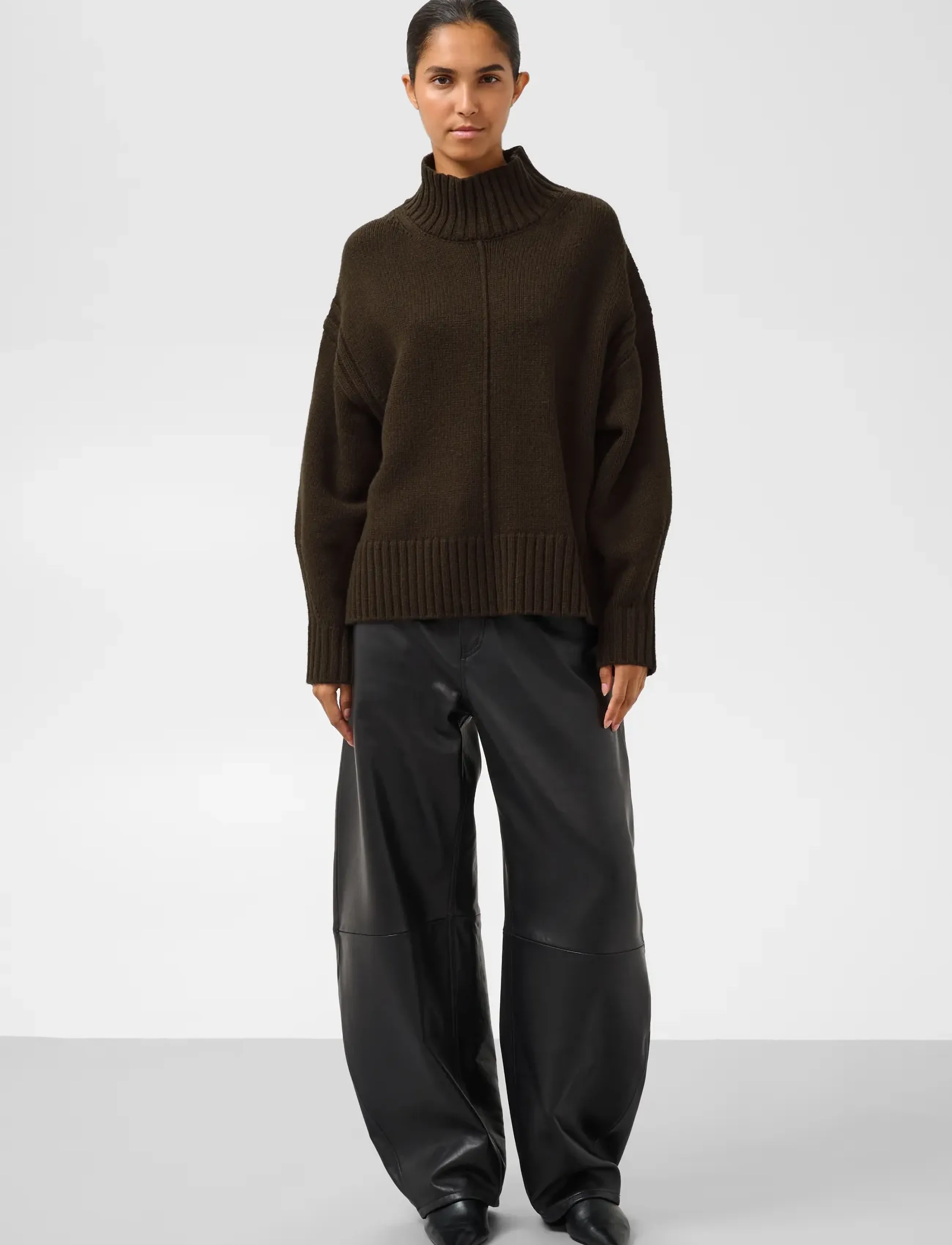 Soaked - SLMoline High-Neck Pullover - jumpers - chocolate brown - 3