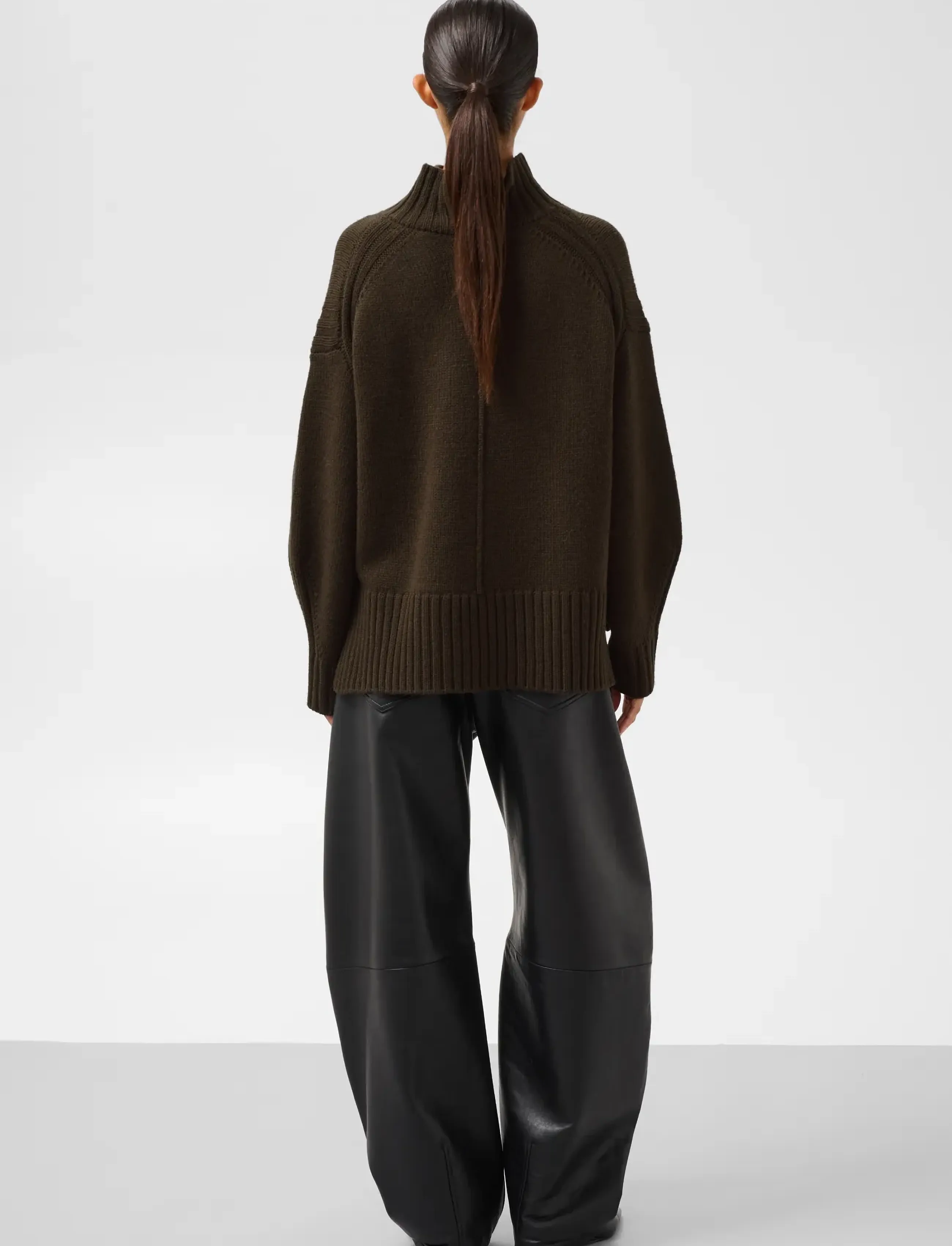 Soaked - SLMoline High-Neck Pullover - jumpers - chocolate brown - 4