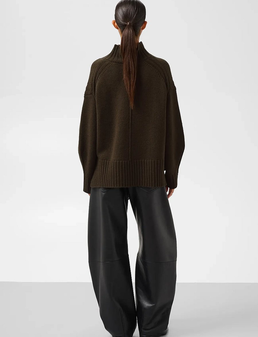 Soaked - SLMoline High-Neck Pullover - jumpers - chocolate brown - 4