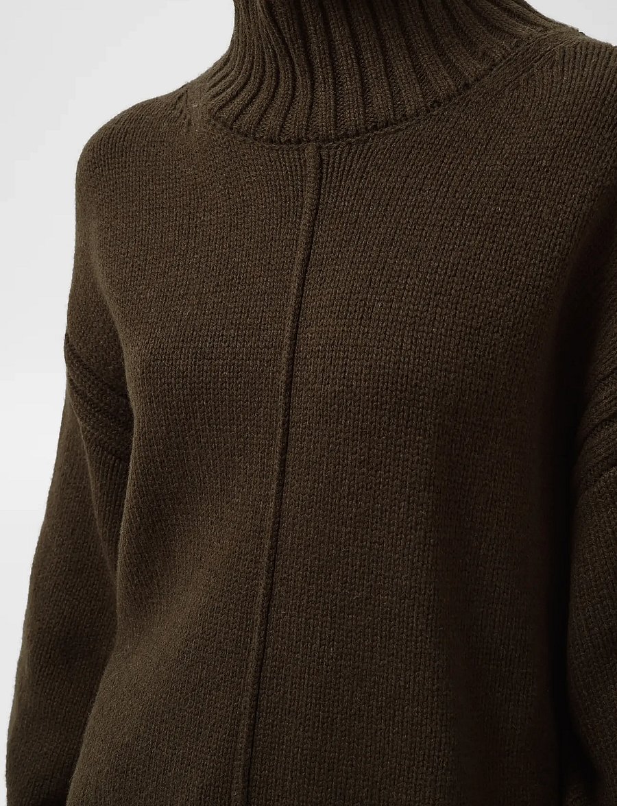 Soaked - SLMoline High-Neck Pullover - jumpers - chocolate brown - 5