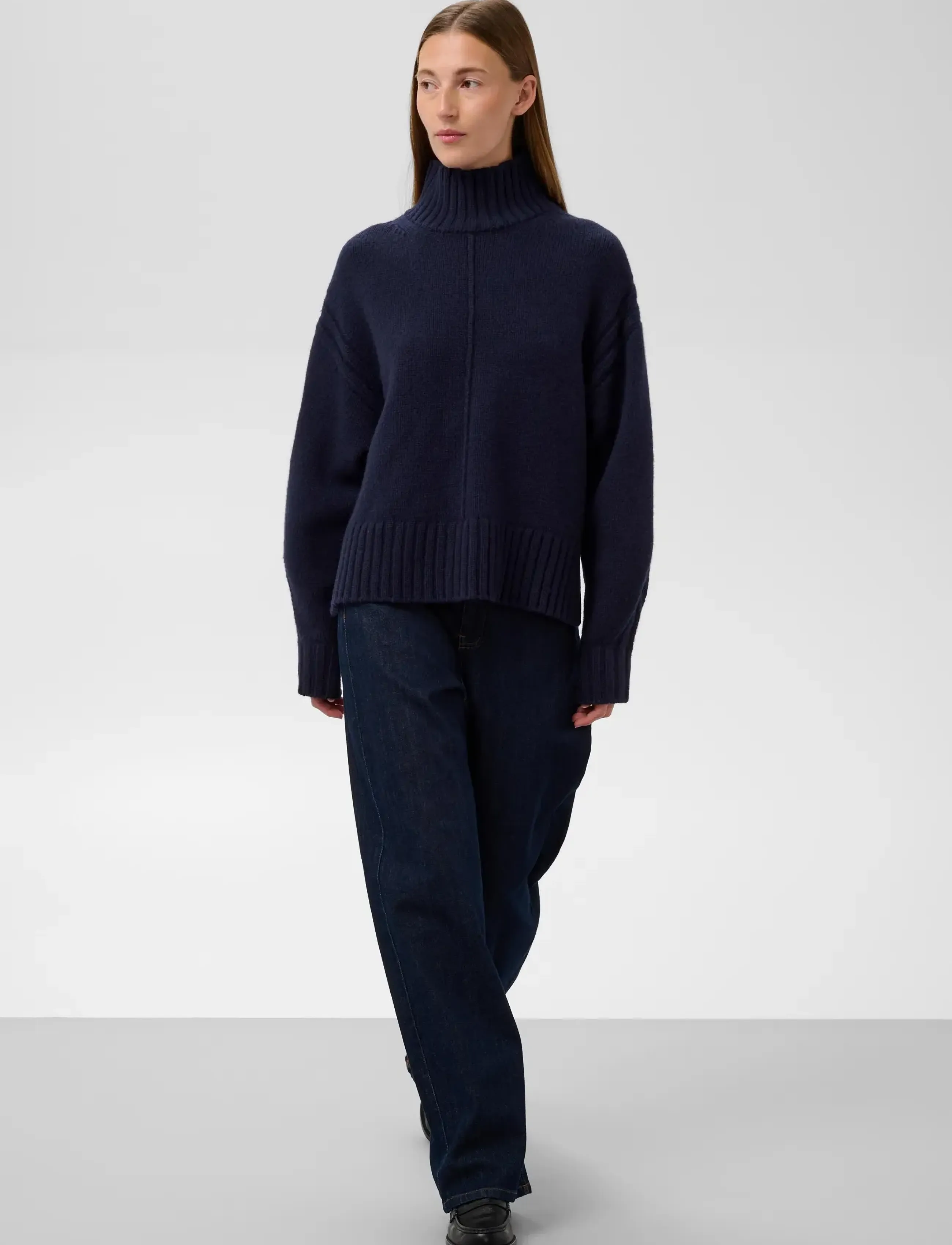 Soaked - SLMoline High-Neck Pullover - sügisesed riided - night sky - 3
