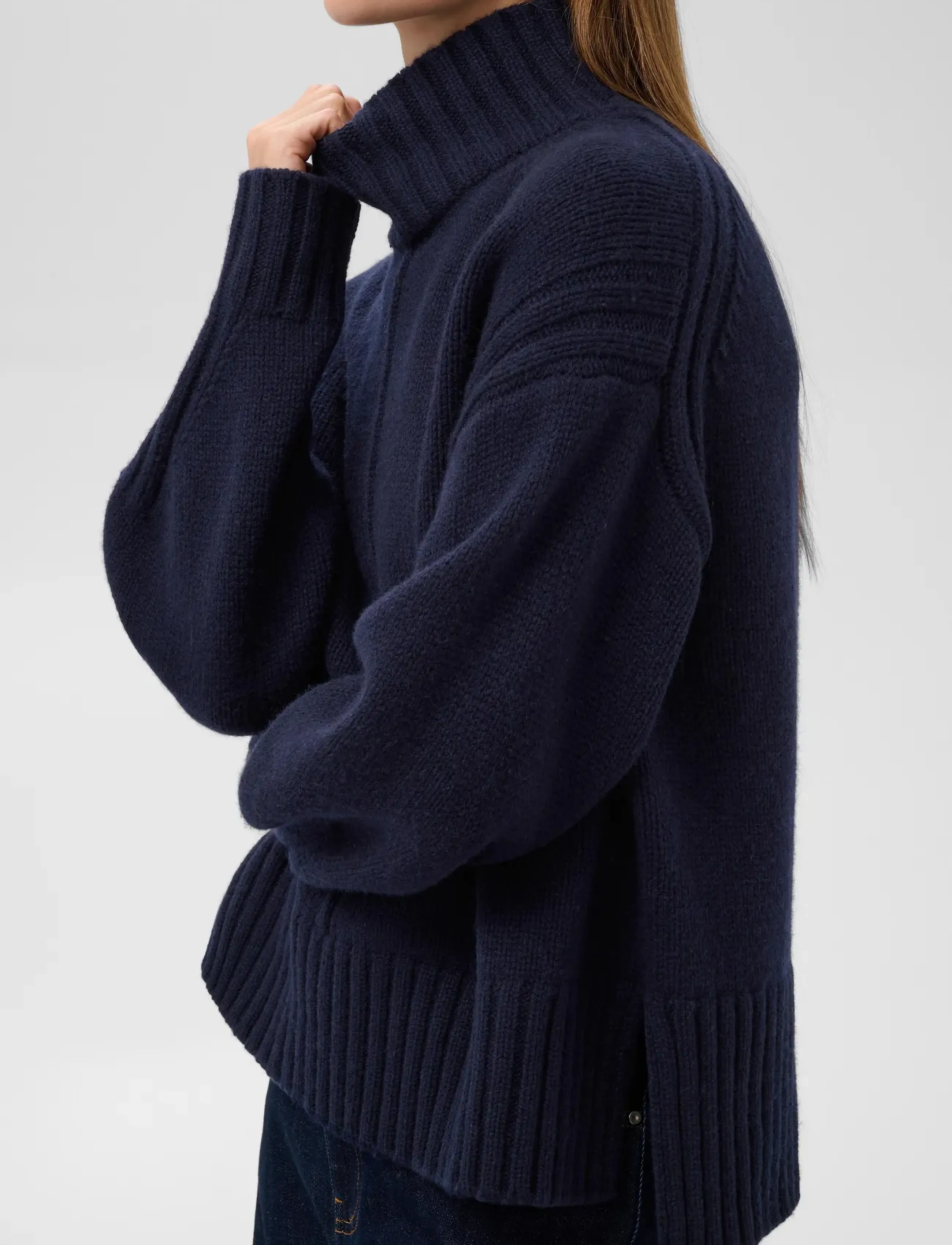 Soaked - SLMoline High-Neck Pullover - sügisesed riided - night sky - 5