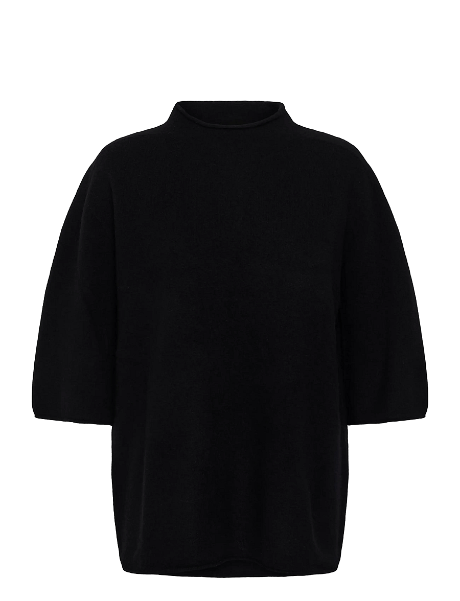 Soaked - SLSida Seamless Rollneck SS - stickade tröjor - black - 1