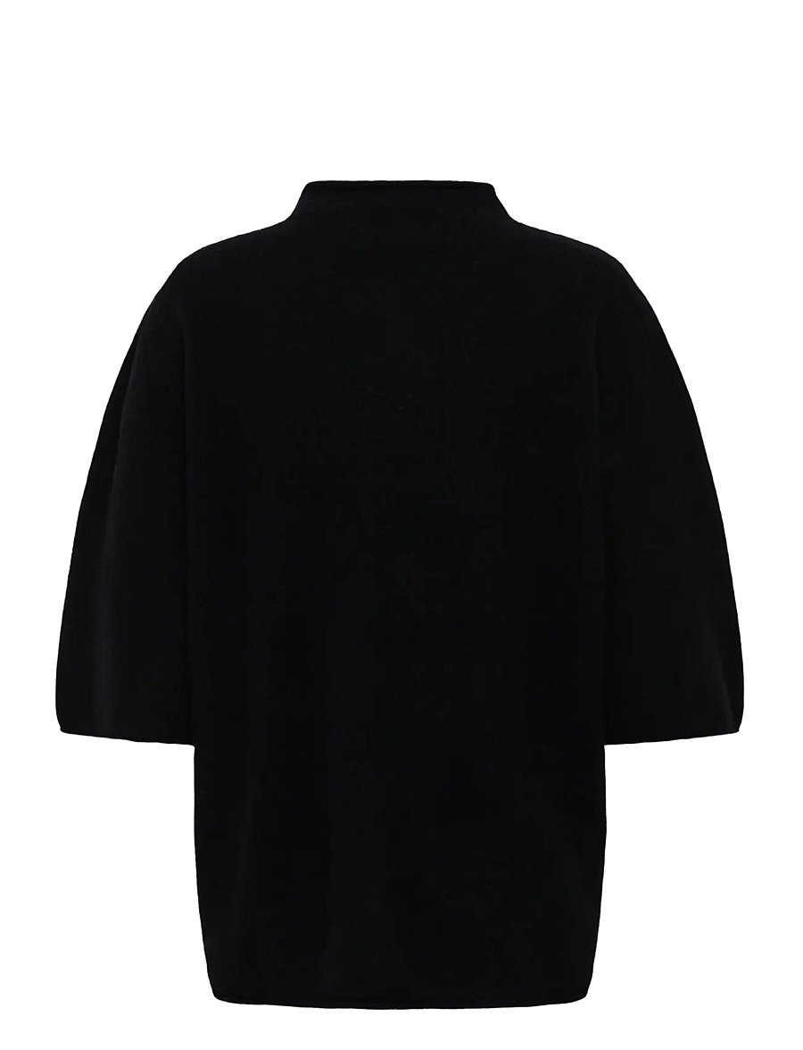 Soaked - SLSida Seamless Rollneck SS - stickade tröjor - black - 2