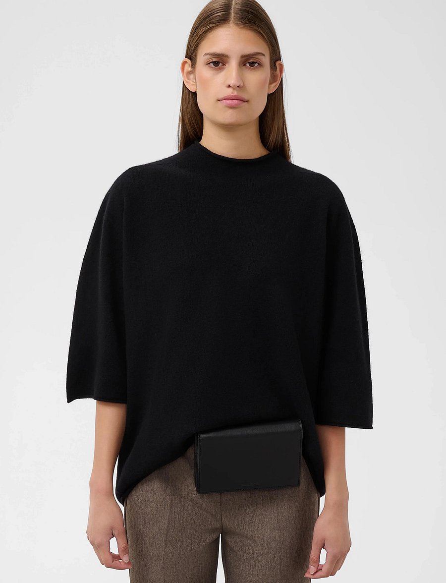 Soaked - SLSida Seamless Rollneck SS - stickade tröjor - black - 0