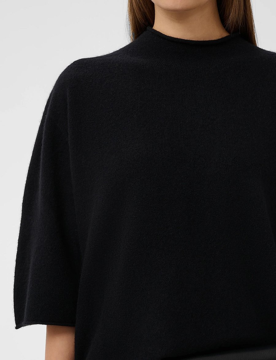 Soaked - SLSida Seamless Rollneck SS - stickade tröjor - black - 5