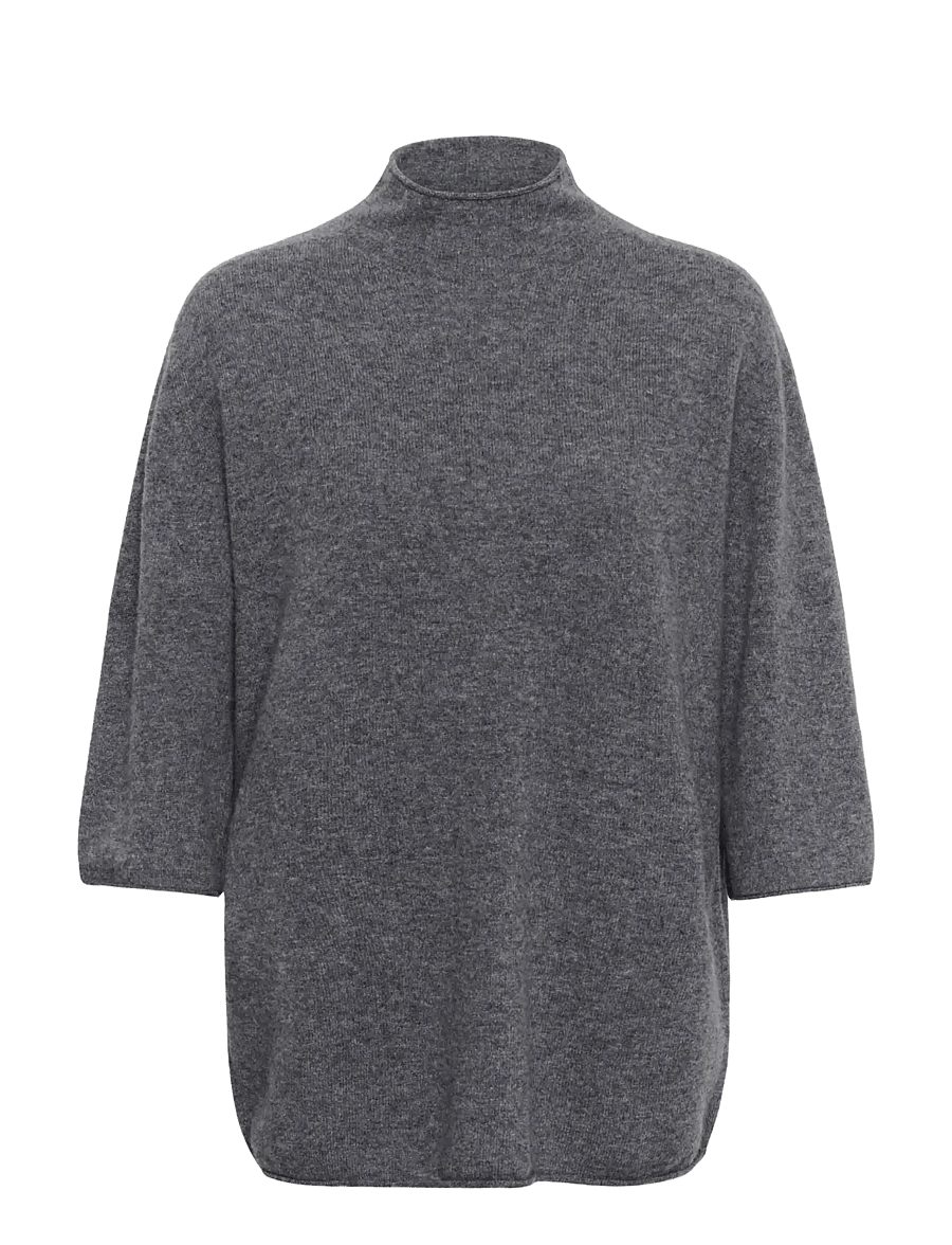 Soaked - SLSida Seamless Rollneck SS - pullover - grey melange - 1