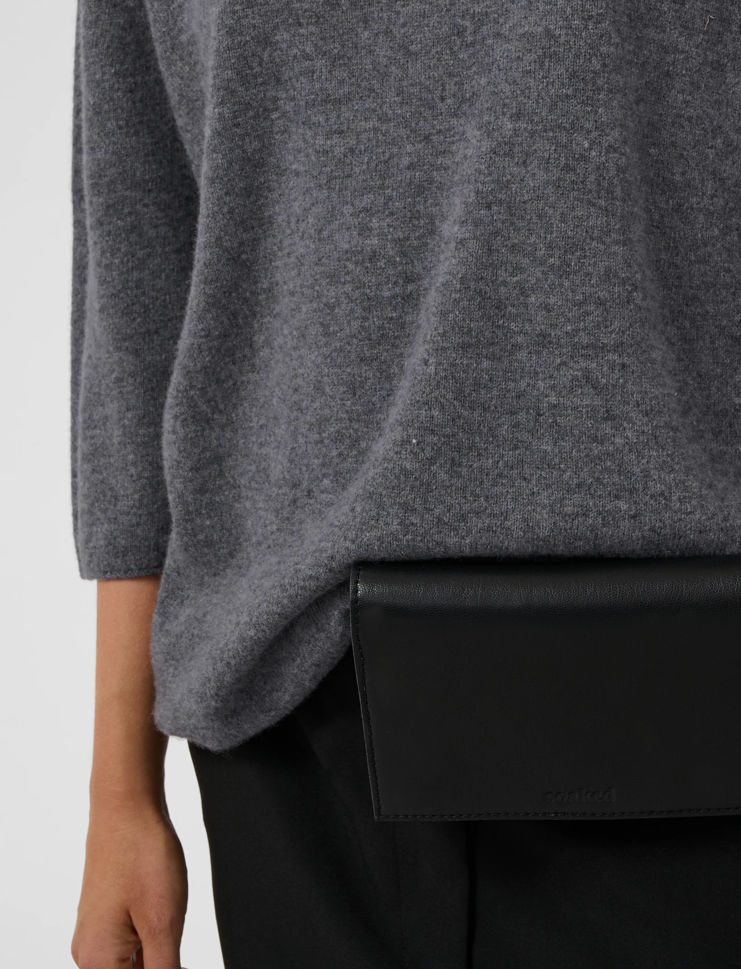 Soaked - SLSida Seamless Rollneck SS - grey melange - 5