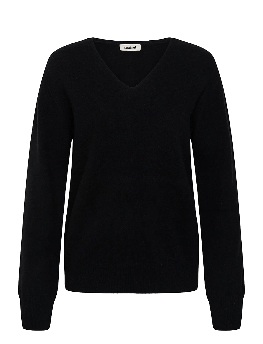 Soaked - SLSida Seamless V-Neck Pullover - pullover - black - 1