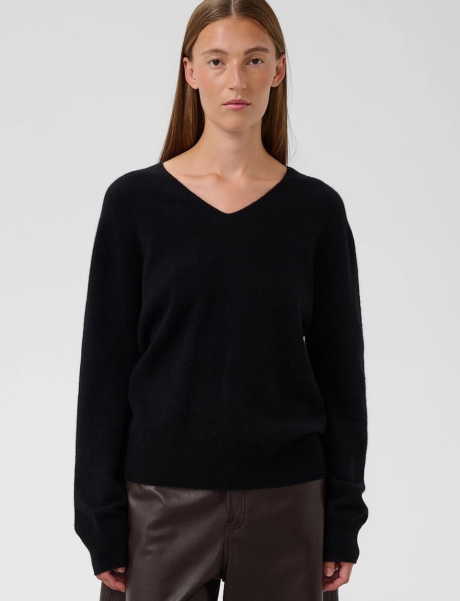 Soaked - SLSida Seamless V-Neck Pullover - pullover - black - 0