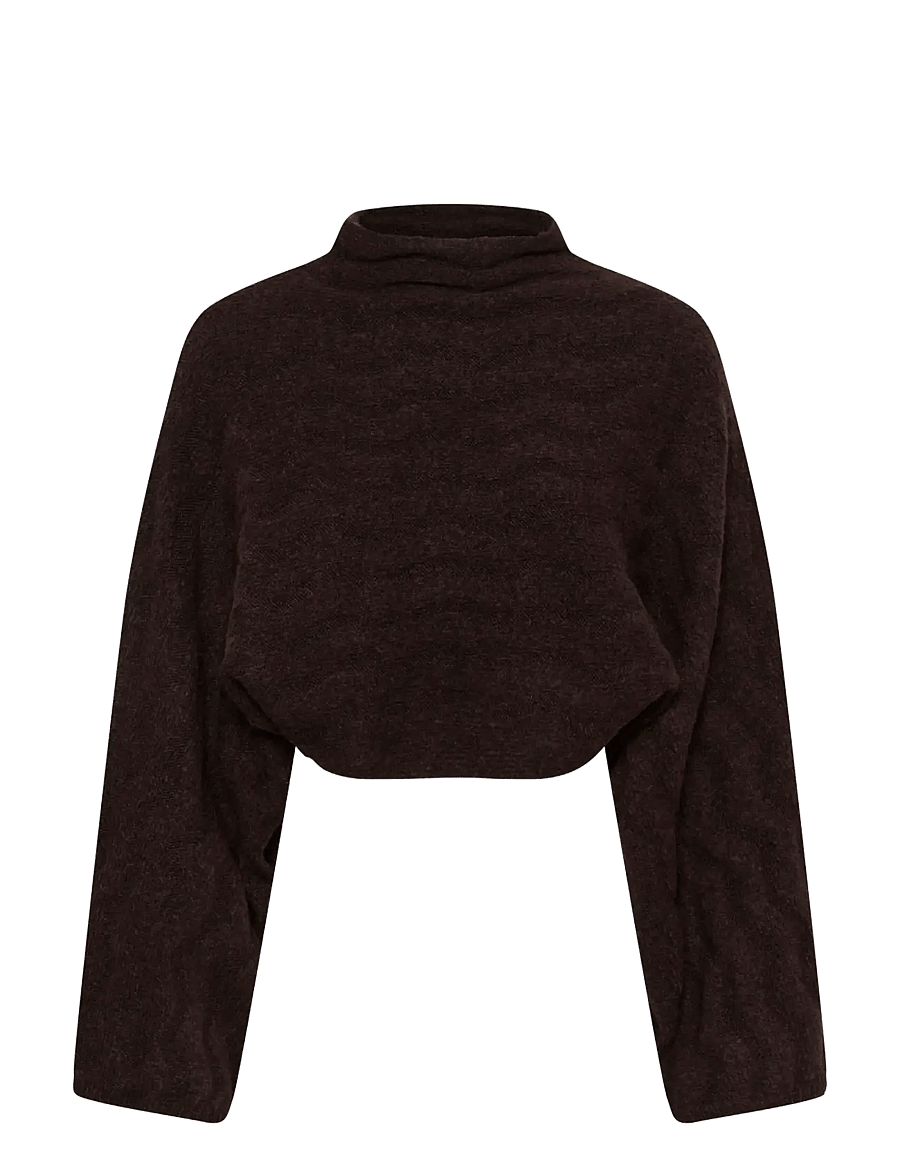 Soaked - SLIdalia Poncho Pullover - crop tops - ganache melange - 1