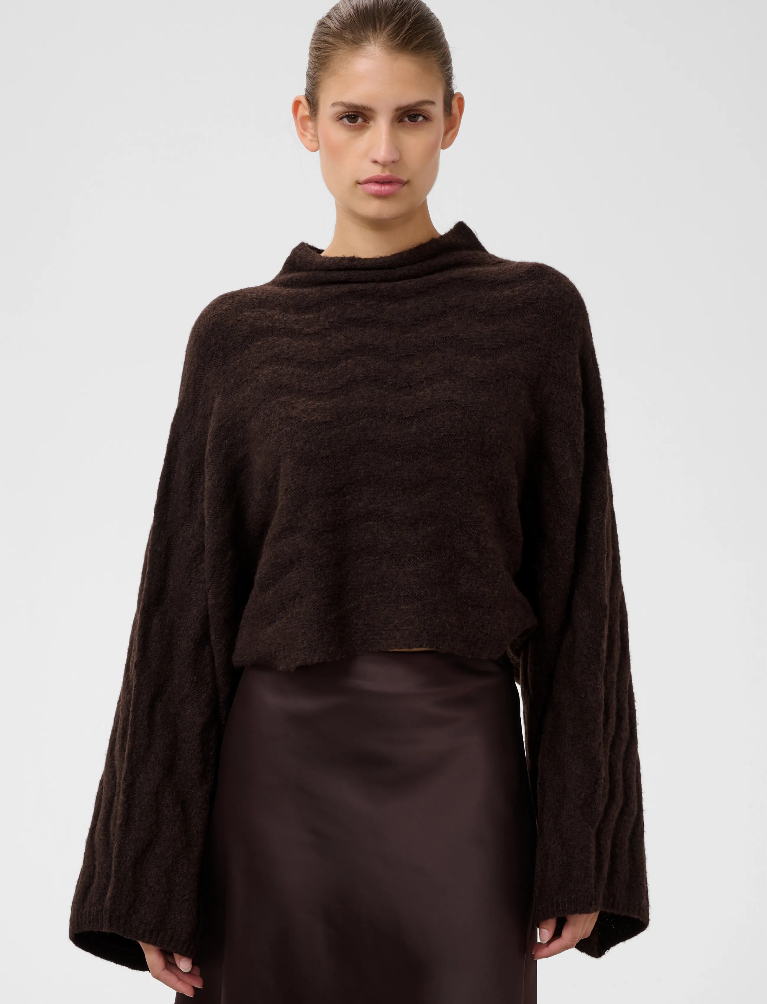 Soaked SLIdalia Poncho Pullover - Soaked in Luxury - GANACHE MELANGE / brown