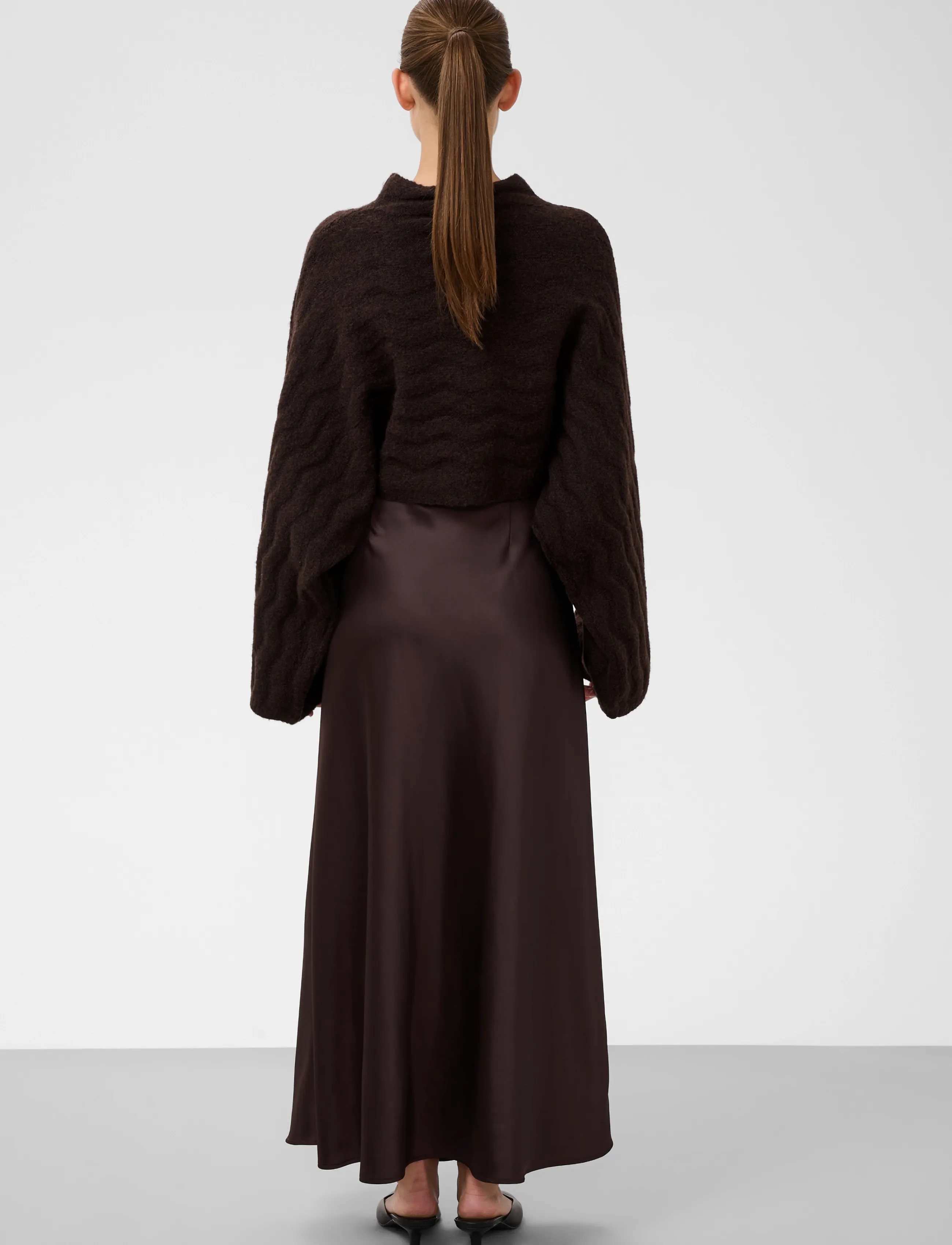 Soaked - SLIdalia Poncho Pullover - crop tops - ganache melange - 4