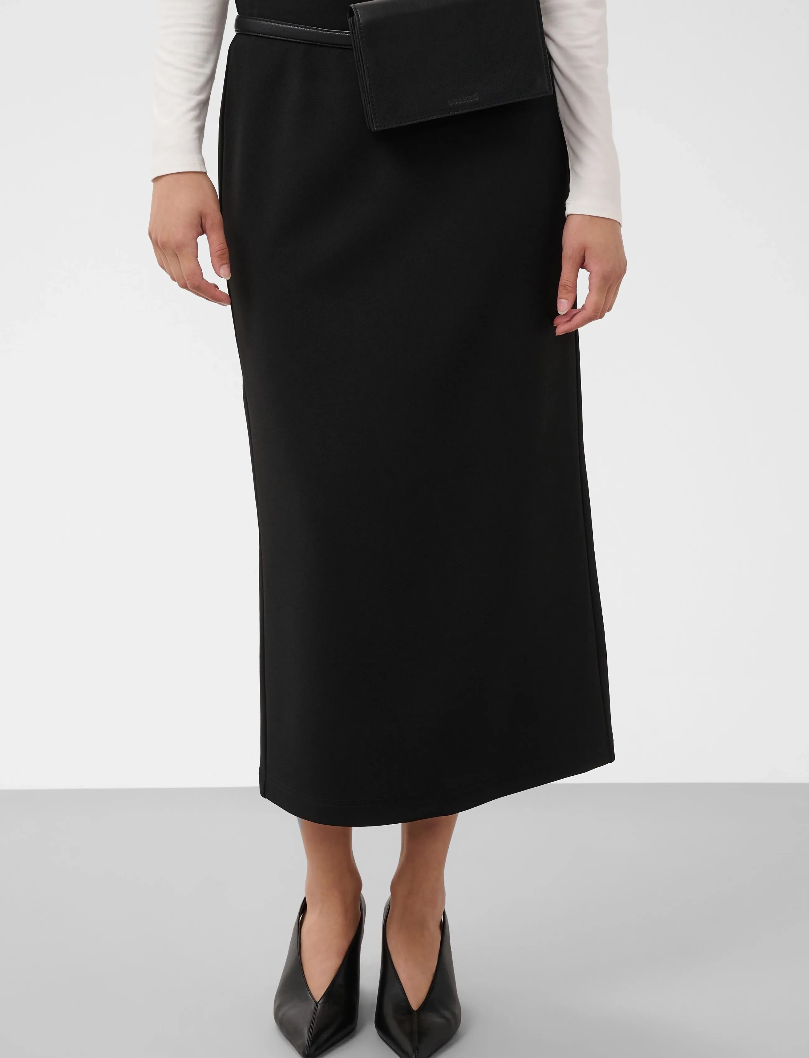 Soaked SLBea Straight Skirt - Seelikud - BLACK / black