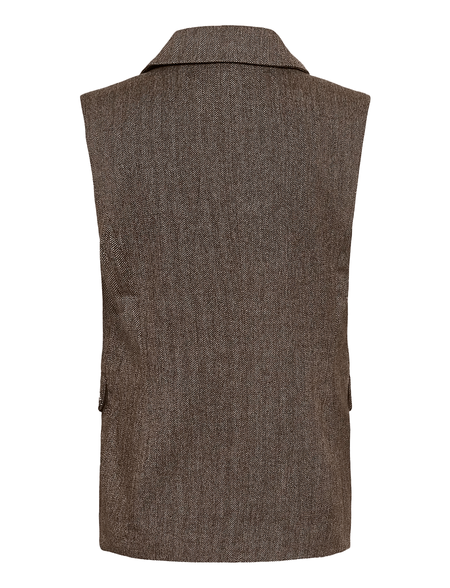 Soaked - SLKango Waistcoat - spring jackets - ganache herringbone - 2