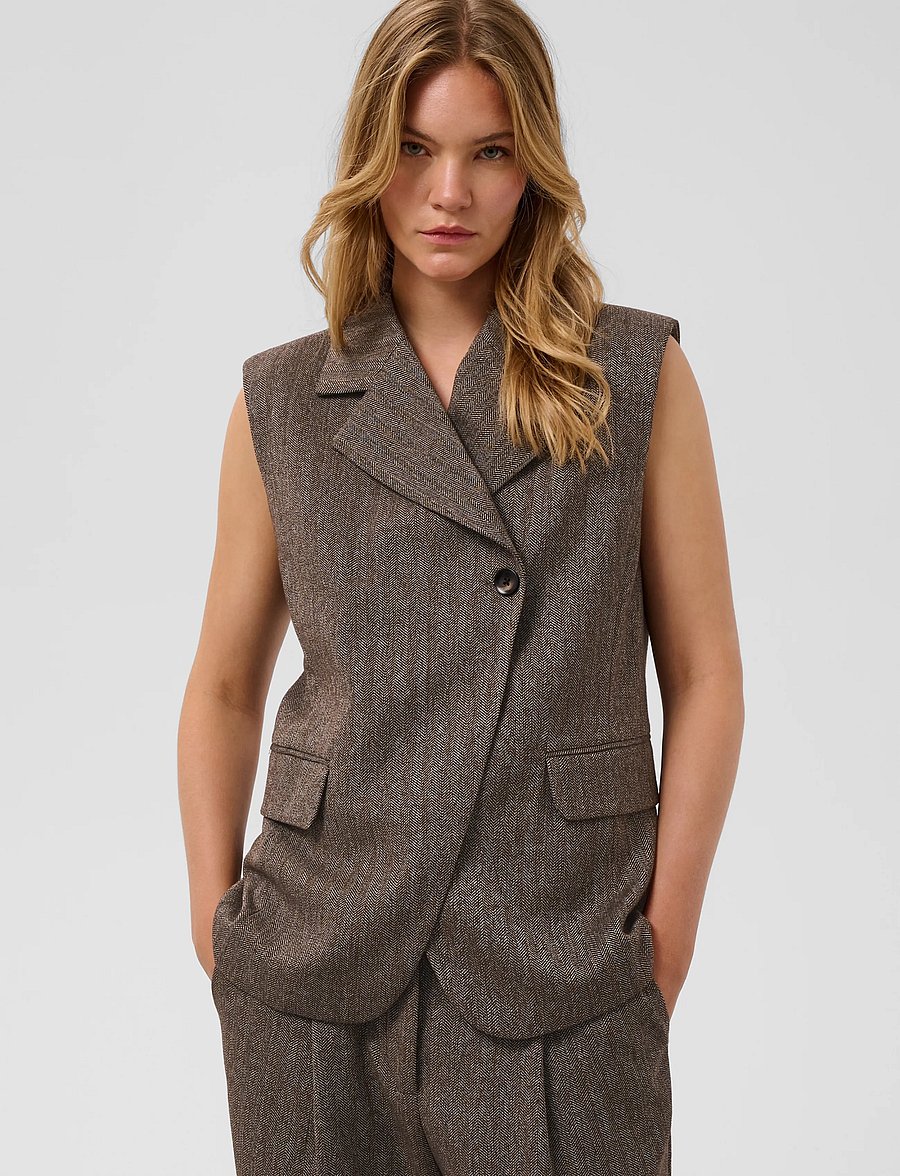 Soaked - SLKango Waistcoat - spring jackets - ganache herringbone - 0