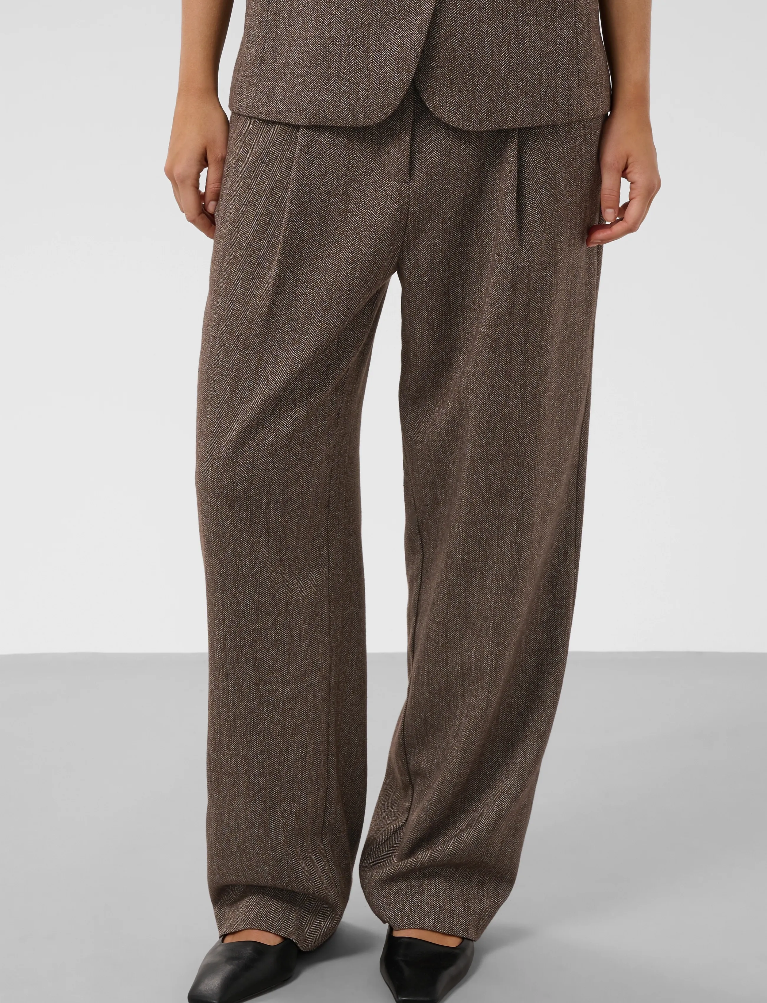 Soaked SLKango Pants - Hosen - GANACHE HERRINGBONE / brown