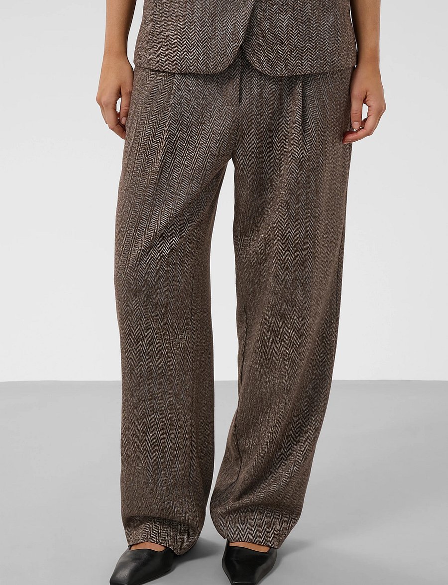 Soaked - SLKango Pants - kostymbyxor - ganache herringbone - 0