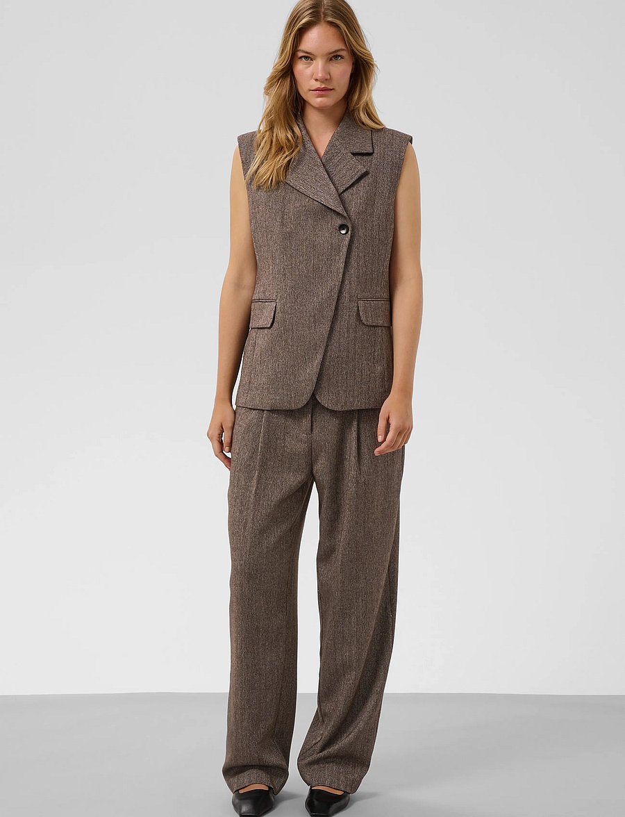Soaked - SLKango Pants - kostymbyxor - ganache herringbone - 3