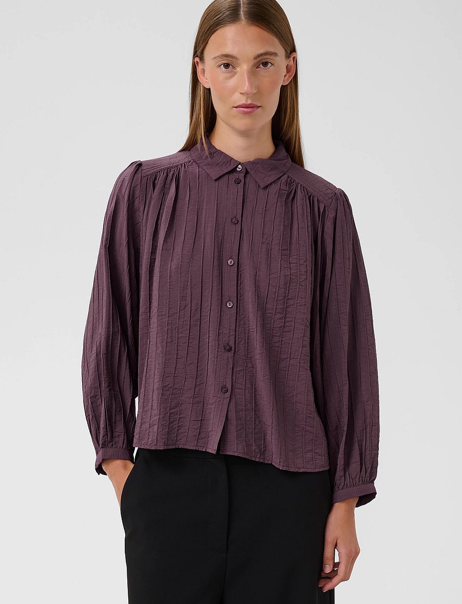 Soaked - SLPinatubo Shirt - langärmlige hemden - huckleberry - 0