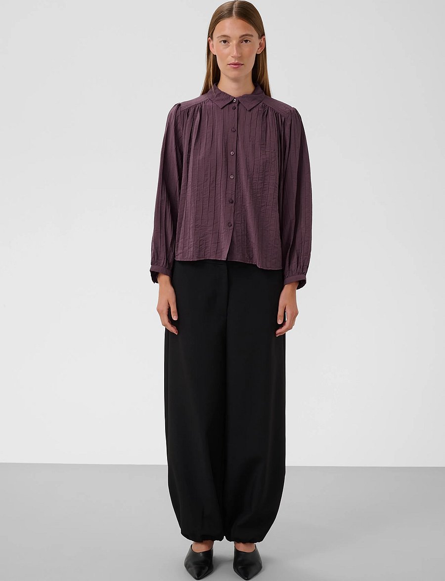 Soaked - SLPinatubo Shirt - långärmade skjortor - huckleberry - 3