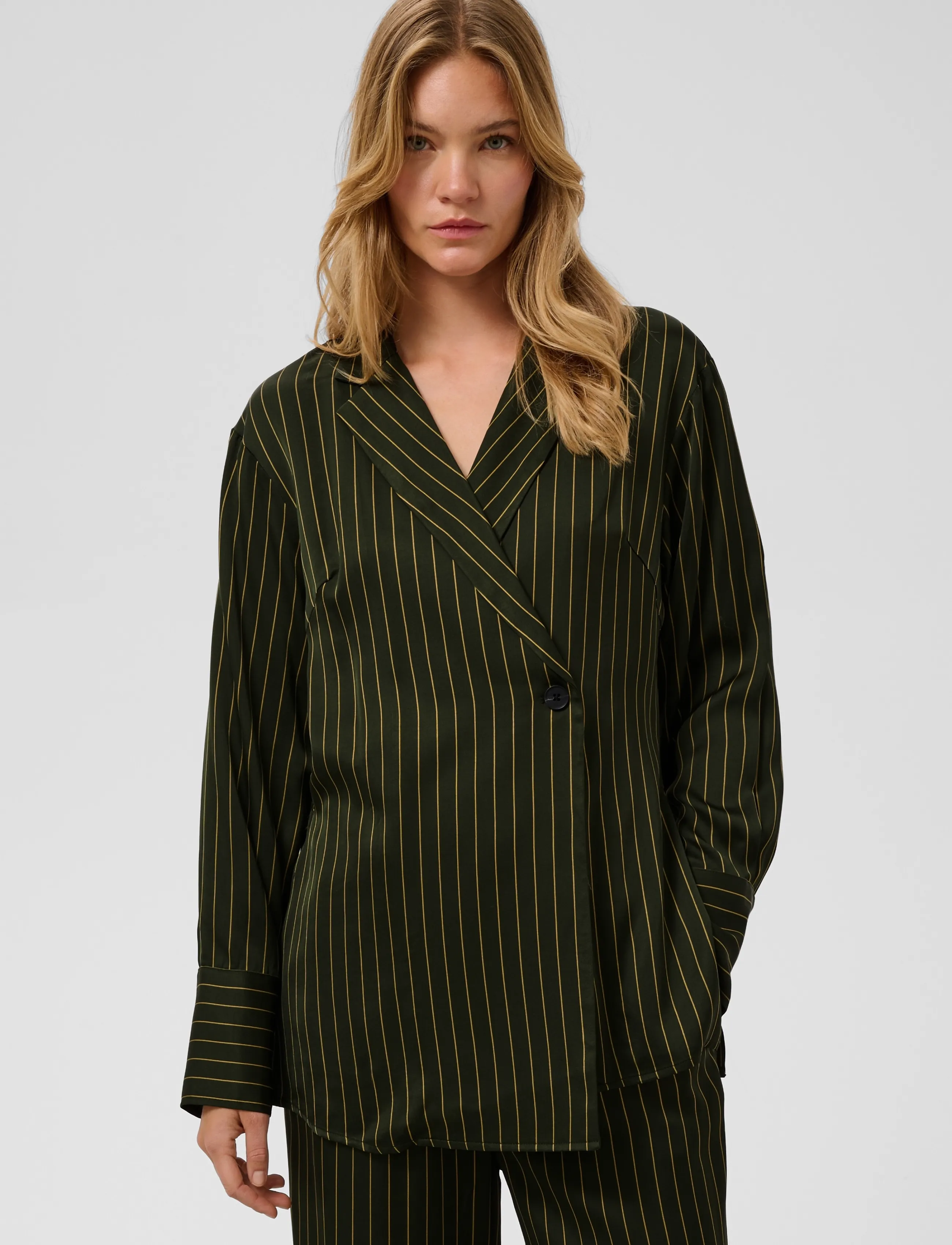 Soaked SLCinna Parbat Shirt - Soaked in Luxury - ROISIN STRIPE / khaki/green