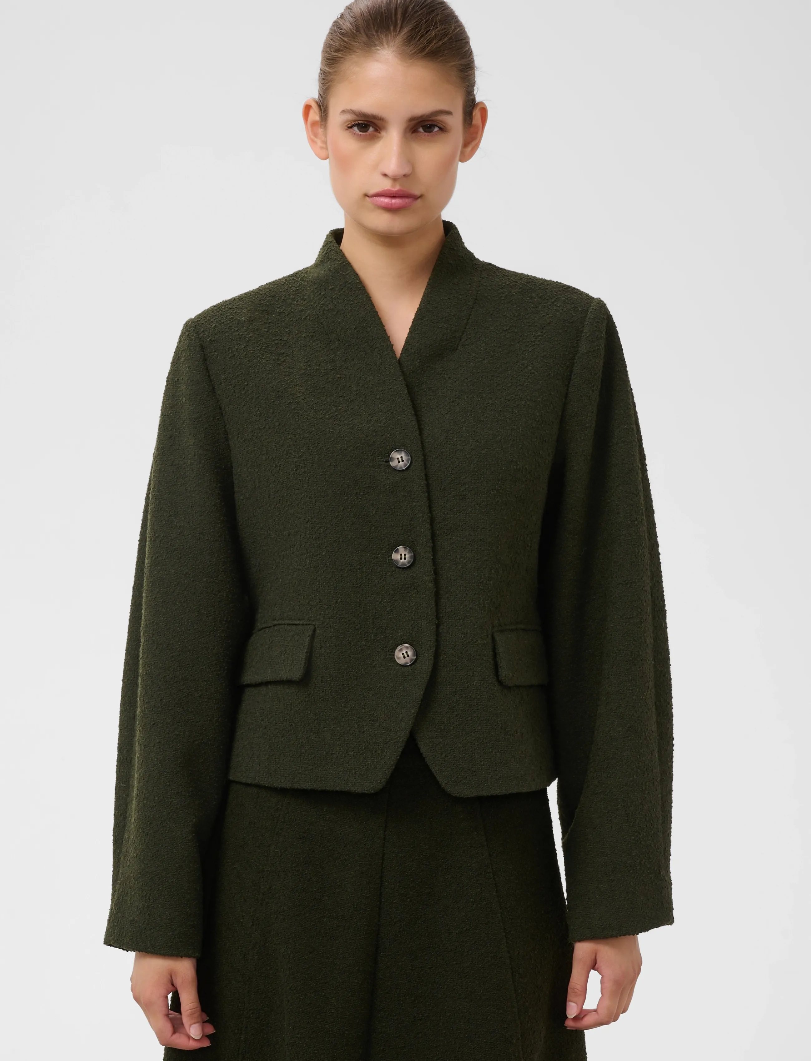 Soaked Slelbrus Blazer, XS, Green, Blazere > Cropped Blazere, Dame